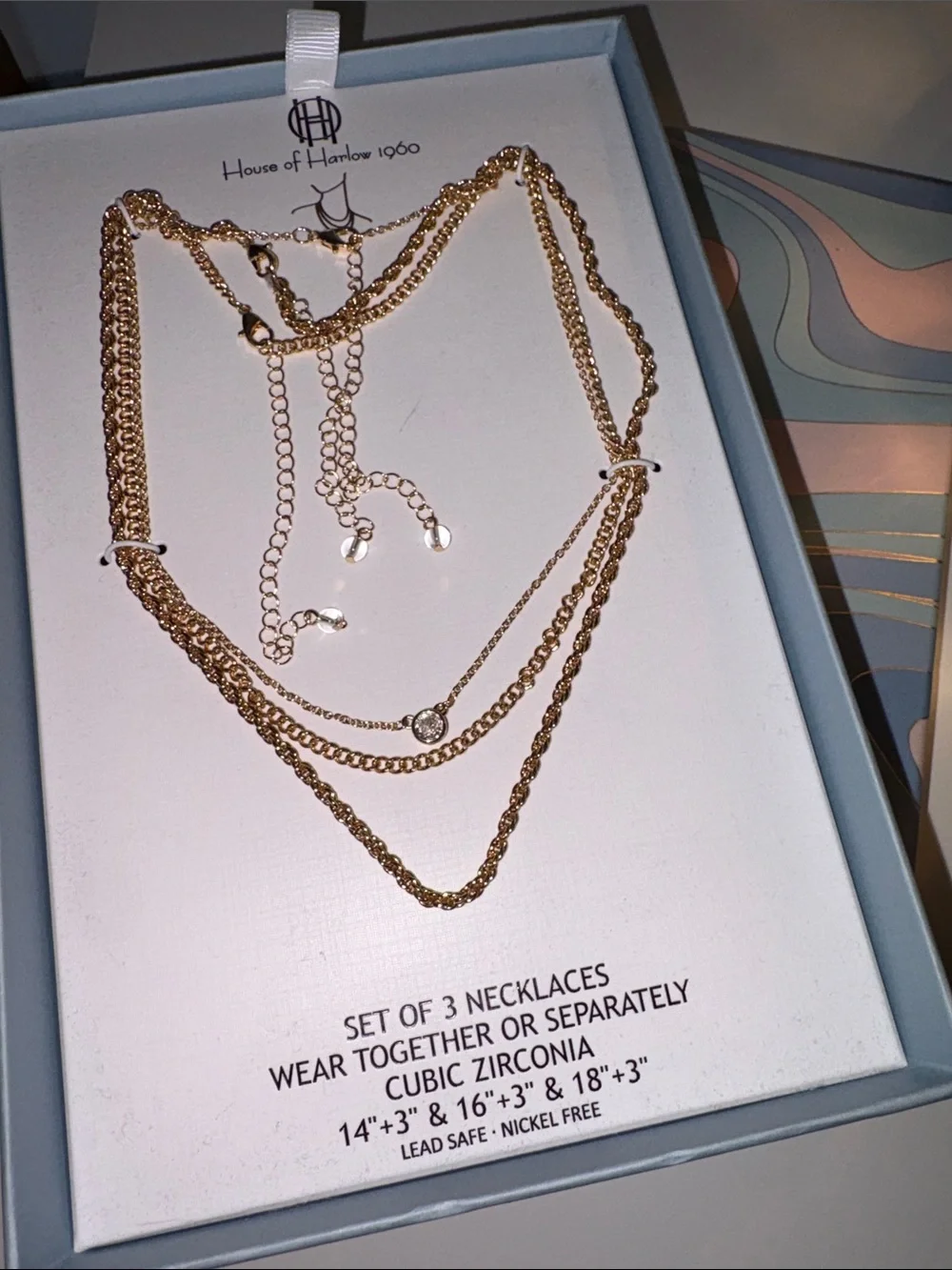 House of Harlow Layered necklace set new in box